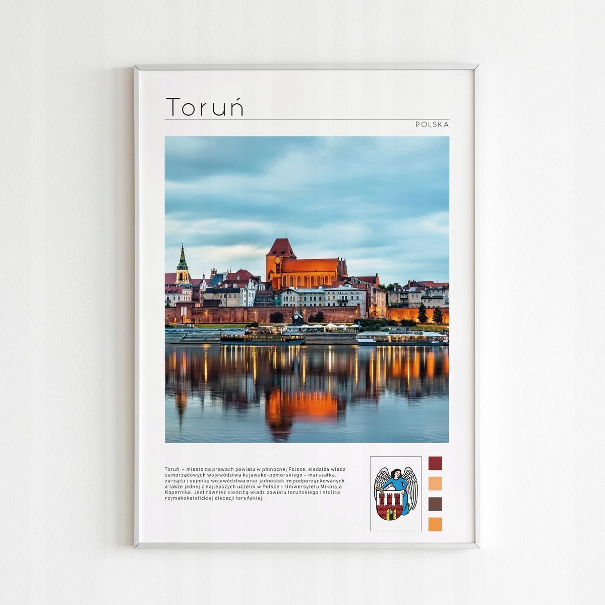 PUZZLE Miasta Polski - Toruń + IMIĘ Pudełko 120 el.