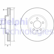 Tarcze hamulcowe - Tarcza hamulcowa DELPHI BG4965C - miniaturka - grafika 1