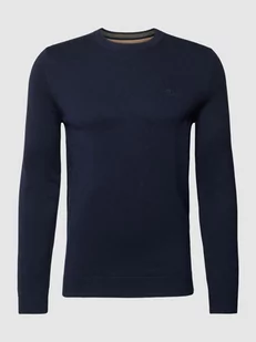 Sweter z dzianiny z okrągłym dekoltem - Swetry męskie - miniaturka - grafika 1