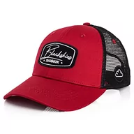 Czapki damskie - Blackskies Razor Czapka bejsbolowa, męska i damska, czapka premium, Snapback Trucker, czarna, czerwona, biała, niebieska, czarny, czerwony, jeden rozmiar - miniaturka - grafika 1