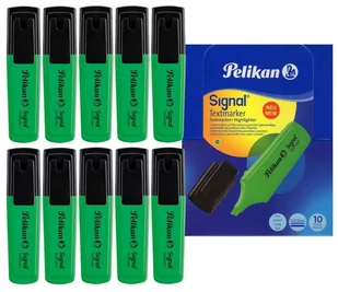 Herlitz 803588 Pelikan Textmarker Signal źródeł światła Zielony, 10 sztuk w pudełku 803588 - Zakreślacze - miniaturka - grafika 1