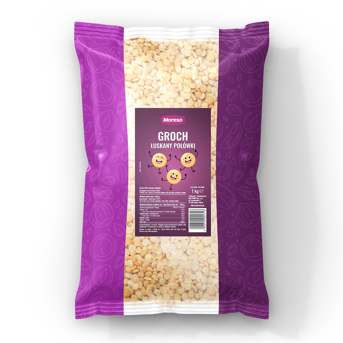 Moreso X GROCH łuszczony połówki 1kg