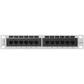 Akcesoria do szaf serwerowych - Lanberg Patch Panel 12 Port 1U 10 cali kategoria 5e szary - miniaturka - grafika 1