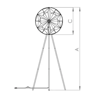 Lampa stojąca Castanuelo, czarna/złota - Lampy stojące - miniaturka - grafika 3