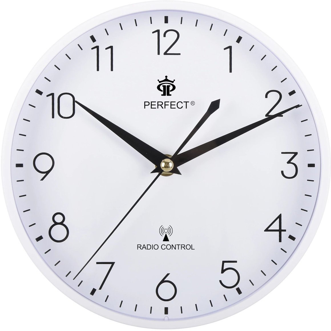 Perfect Zegar ścienny PW348-2100-2 biały radiowy 20,5 cm