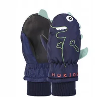 Rękawiczki dla dzieci - Rękawiczki Dziecięce Zimowe Jednopalczaste Ocieplane Dinozaury MORAJ 17 cm - miniaturka - grafika 1