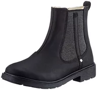 Kozaki damskie - Clarks dziewcz?ce kozaki Astrol Orin K Chelsea, czarny - czarna skóra - 32.5 EU - miniaturka - grafika 1
