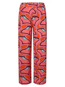 Spodnie damskie - Marie Lund Spodnie Kobiety wiskoza wielokolorowy|wyrazisty róż wzorzysty, 36 - miniaturka - grafika 1