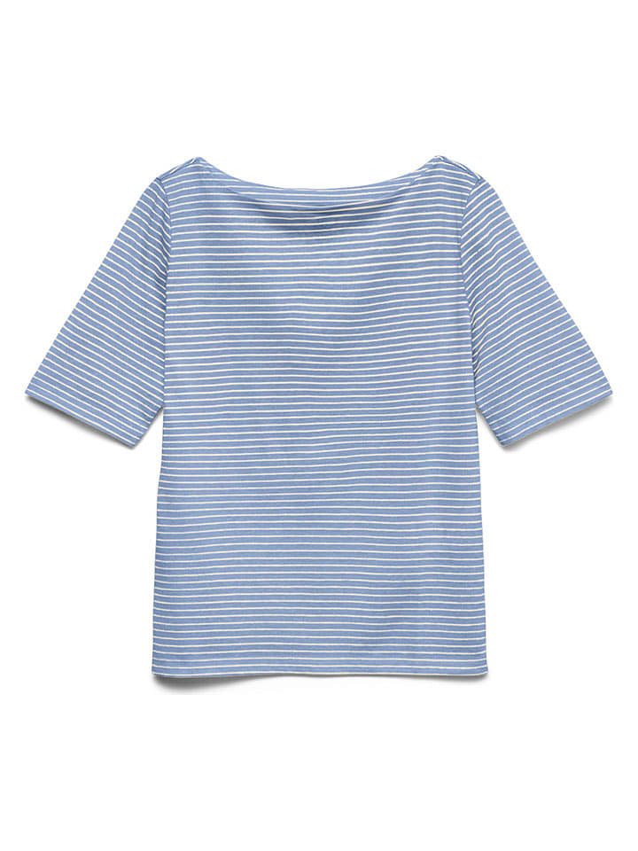 Vero Moda Koszulka w kolorze błękitno-białym