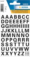 Etykiety do drukarek - Herma Letters 10mm A-Z weatherproof film black 1 sheet 74szt. samoprzylepne etykiety - miniaturka - grafika 1