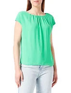 Bluzki damskie - s.Oliver BLACK LABEL Bluzka damska, z krótkim rękawem, zielona, 32 (DE), zielony, 32 - miniaturka - grafika 1