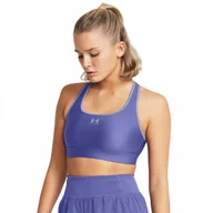 Bielizna sportowa damska - Biustonosz treningowy Under Armour UA HeatGear Mid Padless - fioletowy - miniaturka - grafika 1