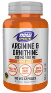 Aminokwasy - NOW Foods Arginina & Ornityna 100 kaps - miniaturka - grafika 1