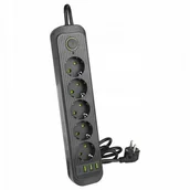 Listwy zasilające - Listwa zasilająca 5 gniazd 4xUSB-C 2500W - miniaturka - grafika 1