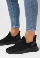 Moda i Uroda OUTLET - Czarne Buty Sportowe Elona - miniaturka - grafika 1