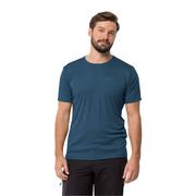 Koszulki męskie - T-shirt męski Jack Wolfskin TECH T M dark sea - M - miniaturka - grafika 1