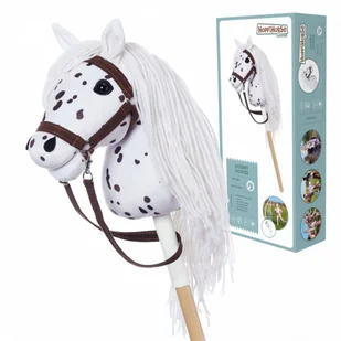 Koń na kiju Hobby Horse HOPPIHORSE A4 Leopard - biały, maść tarantowata Tootiny - Maskotki i pluszaki Koń na kiju Hobby Horse HOPPIHORSE A4 Leopard - biały, maść tarantowata Tootiny - Maskotki i pluszaki - miniaturka - grafika 1