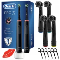 Szczoteczki do zębów - Szczoteczka Oral-B Pro 3 3900 Black Edition Dwupak + 4 precison w/a - miniaturka - grafika 1