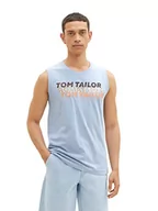 Koszulki męskie - TOM TAILOR Męski 1036574 tank top, 26320-Stonington Blue, XL, 26320 - Stonington Blue, XL - miniaturka - grafika 1