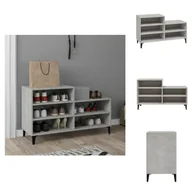 Szafki na buty - vidaXL Stojak na buty betonowy szary 102x36x60 cm materiał drewnopochodny - Stojaki i szafki na buty - miniaturka - grafika 1