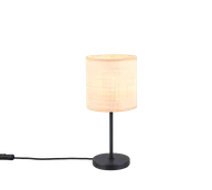 Lampy stojące - RL Light AIMEE R51851036 lampa stołowa boho z trawy morskiej 1xE27 czarne wykończenie - miniaturka - grafika 1