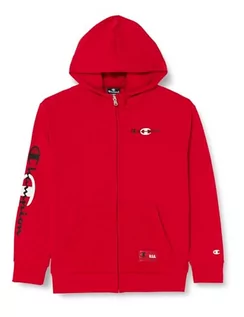 Bluzy i sweterki niemowlęce - Champion Legacy Basketball B-Ultralight Powerblend Fleece Full Zip Dla dzieci i młodzieży Bluza z kapturem, Rosso Scuro, 7-8 lat - grafika 1