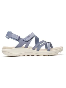 Merrell Skórzane sandały "Harbor Backstrap" w kolorze błękitnym - Sandały damskie - miniaturka - grafika 1