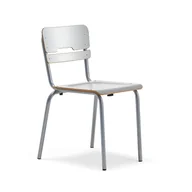 Podnóżki, podpórki, podkładki - Krzesło szkolne SCIENTIA, szerokie, 460 mm, srebrny/szary - miniaturka - grafika 1