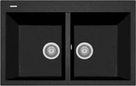 Zlewozmywaki - Zlew PLADOS ONE 7920 CZARNY METAL (black metalik 44) (ON792044) - miniaturka - grafika 1