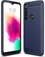 Etui i futerały do telefonów - Motorola Etui na telefon komórkowy Etui TPU Etui ochronne Etui na telefon komórkowy Bumper Carbon Optic Shell, Kolor: Niebieski, Wybierz model: Motorola One Zoom Motorola One Pro - miniaturka - grafika 1