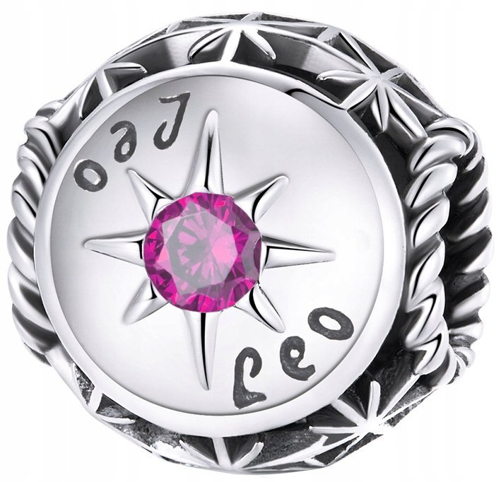 Charms Zawieszka Charms Znak Zodiaku Lew Kamień Urodzinowy Charmsy Trusky