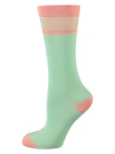 Skarpetki dla dzieci - NONO Skarpety w kolorze miętowo-brzoskwiniowym - miniaturka - grafika 1