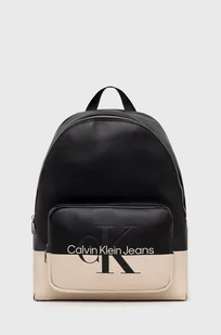 Calvin Klein Jeans plecak K60K609780.9BYY damski kolor czarny duży wzorzysty - Plecaki - miniaturka - grafika 1