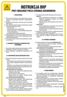 Instrukcje stanowiskowe BHP - IAG14 INSTRUKCJA BHP PRZY OBSŁUDZE PIECA (TRZONU) KUCHENNEGO, FN - FOLIA SAMOPRZYLEPNA; (245X350MM) - miniaturka - grafika 1