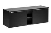 Szafki łazienkowe - Szafka pod umywalkę nablatową, Santa Fe, 140x46x46 cm, czarny, mat - miniaturka - grafika 1