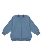 Bluzy dla chłopców - Chłopięca bluza bomberka ze stójką niebieska Nicol,r.80 - miniaturka - grafika 1