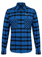 Koszulki sportowe męskie - Salewa Koszula funkcyjna "Puez" w kolorze niebieskim - miniaturka - grafika 1