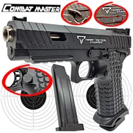 Zabawki militarne - Pistolet COMBAT MASTER na kulki ASG Imitacja Broni AIRSOFT GUN 6mm+ Tarcze - miniaturka - grafika 1