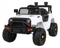 Samochody i pojazdy dla dzieci - Autko Jeep Dark Night na akumulator dla dzieci Biały + Wolny Start + EVA + Audio LED - miniaturka - grafika 1