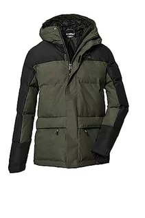 Kurtki i płaszcze dla chłopców - Killtec Chłopięca pikowana kurtka z kapturem/kurtka zimowa jest odporna na działanie wody KOW 156 BYS QLTD JCKT, ciemnooliwkowa, 140, 40912-000 - grafika 1