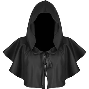 TEMU 1 Szt. Peleryna Śmierci Średniowieczna Peleryna Z Kapturem I Kapturem Rozmiar Dla Dorosłych Czarna Peleryna Gotycka Cosplay Ponury Żniwiarz - Peleryny fryzjerskie - miniaturka - grafika 1