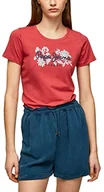 Koszulki i topy damskie - Pepe Jeans Damska koszulka Nerea, czerwona Studio, XS, Czerwony studio, XS - miniaturka - grafika 1