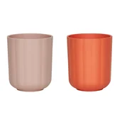 Kubki dla dzieci - PULLO KUBEK 2 SZT. RÓZOWY/MORELOWY - miniaturka - grafika 1