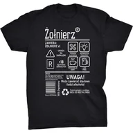 Koszulki męskie - Żołnierz Etykieta Koszulka Prezent Dla Żołnierza - miniaturka - grafika 1