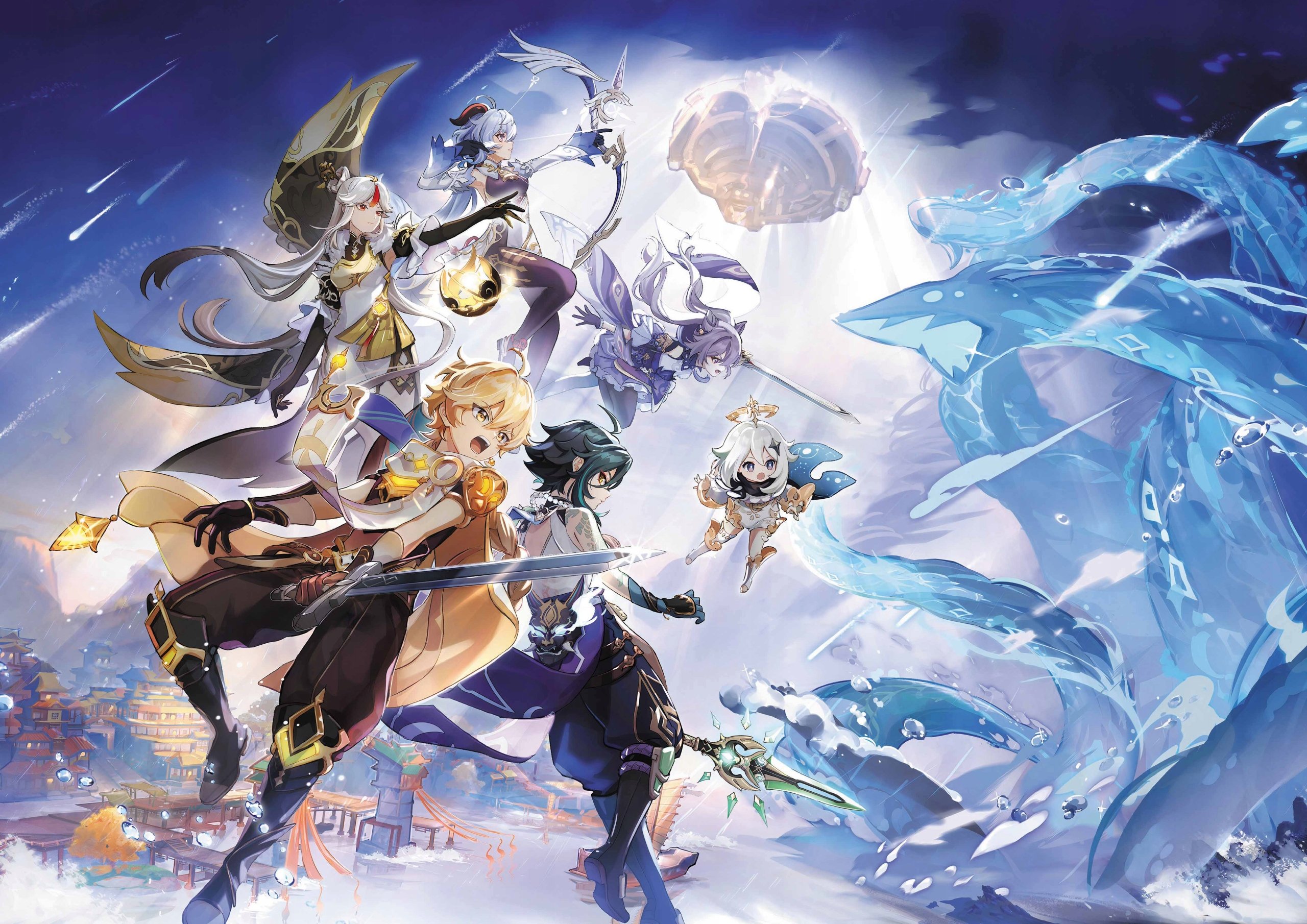 Plakat A1 Genshin Impact Anime Gra Aether Xiao