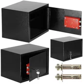 Sejfy i kasy pancerne - Sejf domowy na pieniądze, kasetka, skrzynka 35 cm czarny - miniaturka - grafika 1