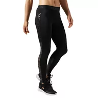 Legginsy - Spodnie Reebok Workout Show Mesh Logo damskie legginsy getry sportowe termoaktywne-XS - miniaturka - grafika 1