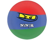 Naczynia i sztućce jednorazowe - Congee.pl Talerzyki urodzinowe Ninja 18 cm 6 szt TP18-NINJA1 - miniaturka - grafika 1
