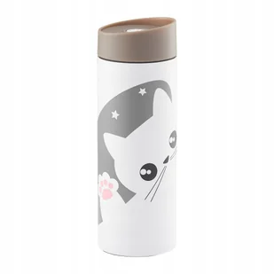 66707 Kubek termiczny Kitty 350 ml ciemny szary AMBITION - Kubki termiczne - miniaturka - grafika 1