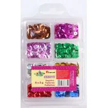 Cekiny 8 metalicznych kolorów 3g 30785 - Dekoratorstwo - miniaturka - grafika 3